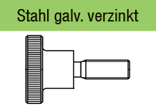 Rändelschrauben Stahl galvanisch verzinkt