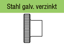 Rändelmutter Stahl galvanisch verzinkt