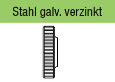 Rändelmutter Stahl galvanisch verzinkt