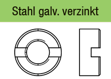 Schlitzmuttern DIN 546 Stahl galvanisch verzinkt