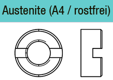 Schlitzmuttern DIN 546 Edelstahl A4