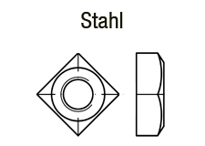 Vierkantmuttern DIN 557  Stahl