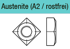 Vierkantmuttern DIN 557  Edelstahl A2