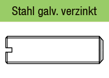 DIN 551 - Gewindestifte Stahl galvanisch verzinkt