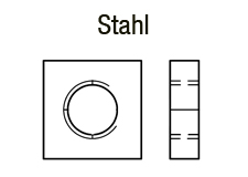 Vierkantmuttern DIN 562 Stahl