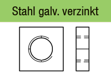 Vierkantmuttern DIN 562 Stahl galvanisch verzinkt