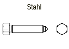 Sechskantschrauben DIN 564 Form A - Stahl