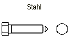 Sechskantschrauben DIN 564 Form B - Stahl