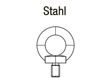 Ringschrauben DIN 580 Stahl