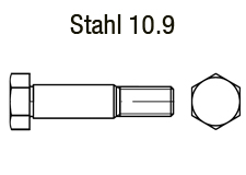 Sechskant-Passschrauben DIN 609 Stahl 10.9