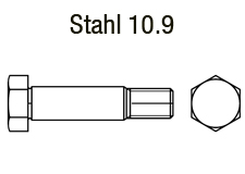 Sechskant-Passschrauben DIN 610 Stahl 10.9