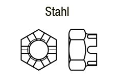 DIN 935 Stahl