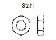 DIN 936 - Stahl Feingewinde