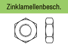 DIN 936 - Stahl Zinklamellenbeschichtet