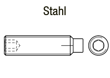 DIN 915 - Gewindestifte Stahl