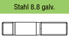 DIN 938 - Stahl 8.8 galvanisch verzinkt