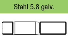 DIN 939 - Stahl 5.8 galvanisch verzinkt