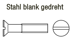 DIN 963 - Stahl blank gedreht