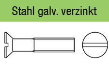 DIN 963 - galv. verzinkt Kleinpackung