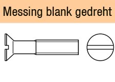 DIN 963 - Messing blank gedreht