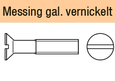 DIN 963 - Messing galvanisch vernickelt