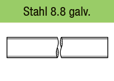 DIN 975 - Stahl 8.8 galv. verzinkt