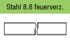 DIN 975 - Stahl 8.8 feuerverzinkt