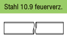 DIN 975 - Stahl 10.9 feuerverzinkt