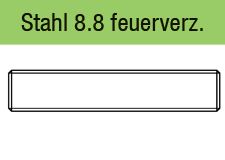 DIN 976-1 - Stahl 8.8 feuerverzinkt