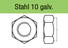 DIN 982 Stahl 10 galvanisch verzinkt