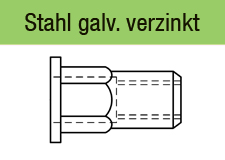 88483 - Flachkopf galvanisch verzinkt