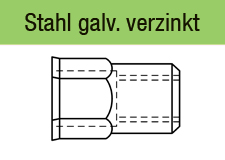 88484 - kleiner Senkkopf galvanisch verzinkt