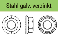 88934 - mit Sperrzähnengalvanisch verzinkt