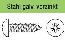 ISO 7049 - Form C-Zgalvanisch verzinkt