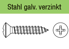 ISO 7051 - Form C-Hgalvanisch verzinkt