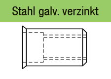 88418 - kleiner Senkkopf rund offen galv. verzinkt