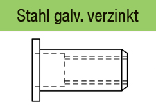 88423 - Flachkopf rund offen galv. verzinkt