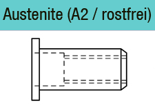 88423 - Flachkopf rund offen Edelstahl A2