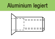 88424 - Senkkopf 90°rund offen Alu leg.