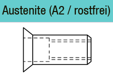 88424 - Senkkopf 90°rund offen Edelstahl A2