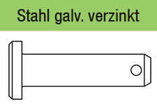 Bolzen mit Kopf mit Splintloch ISO 2341