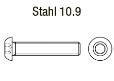 DIN 7380-1 Flachkopf Stahl 10.9