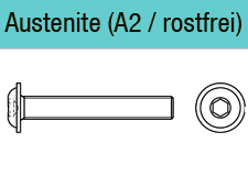 DIN 7380-2 Flachkopf mit BundEdelstahl A2