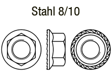 DIN 6923 - mit SperrzahnStahl 8 / 10