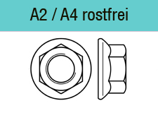 DIN 6923 Edelstahl A2 / A4