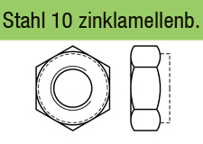 DIN 980 - 10 zinklamellenbeschichtet