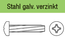 DIN 7516 Agalvanisch verzinkt