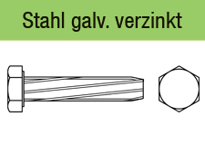 DIN 7513 Agalvanisch verzinkt