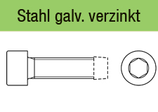 DIN 7500 Egalvanisch verzinkt