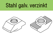 Hammermuttern für T-Nutenniedrige Form